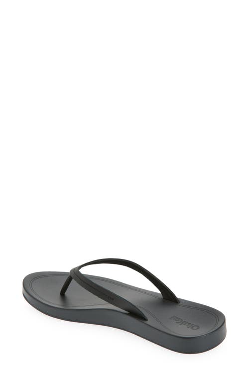Olukai Lalahi Flip Flop In Lava Rock/lava Rock