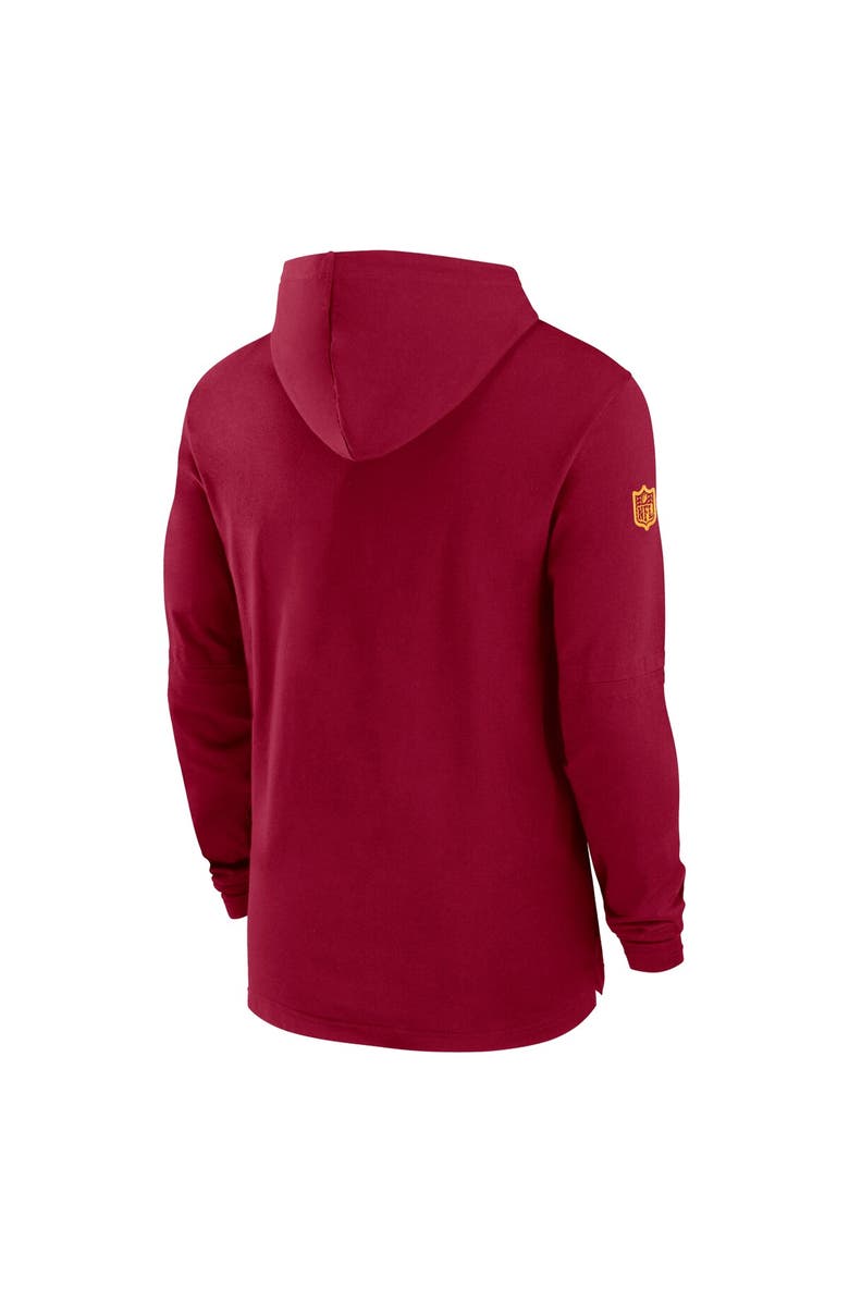 Nike Men's Nike Burgundy Washington Commanders Sideline Hoodie Performance Long Sleeve T-Shirt, Alternate, color, Burgundy