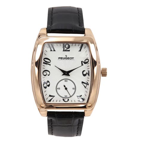 Vintage Tonneau Remote Sweep Leather Watch- 50x38MM