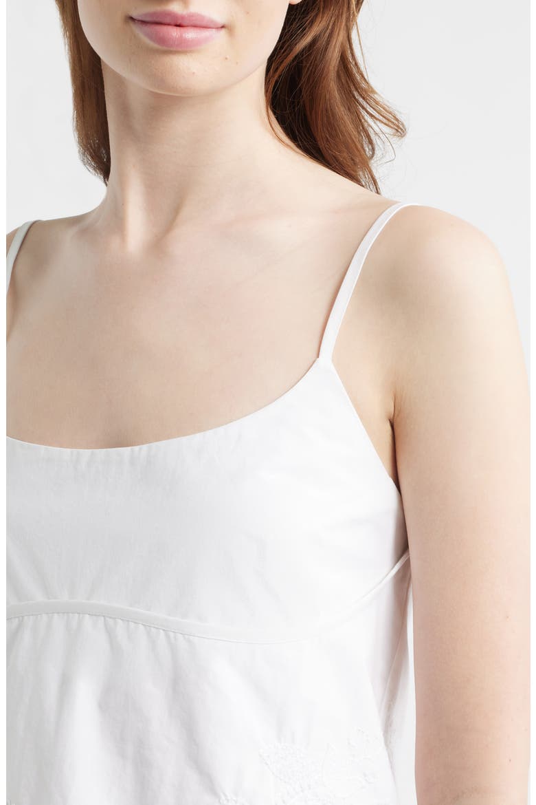 Maggie Embroidered Cotton Camisole, Alternate, color, WHITE