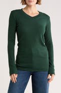 GO COUTURE V-Neck Long Sleeve T-Shirt