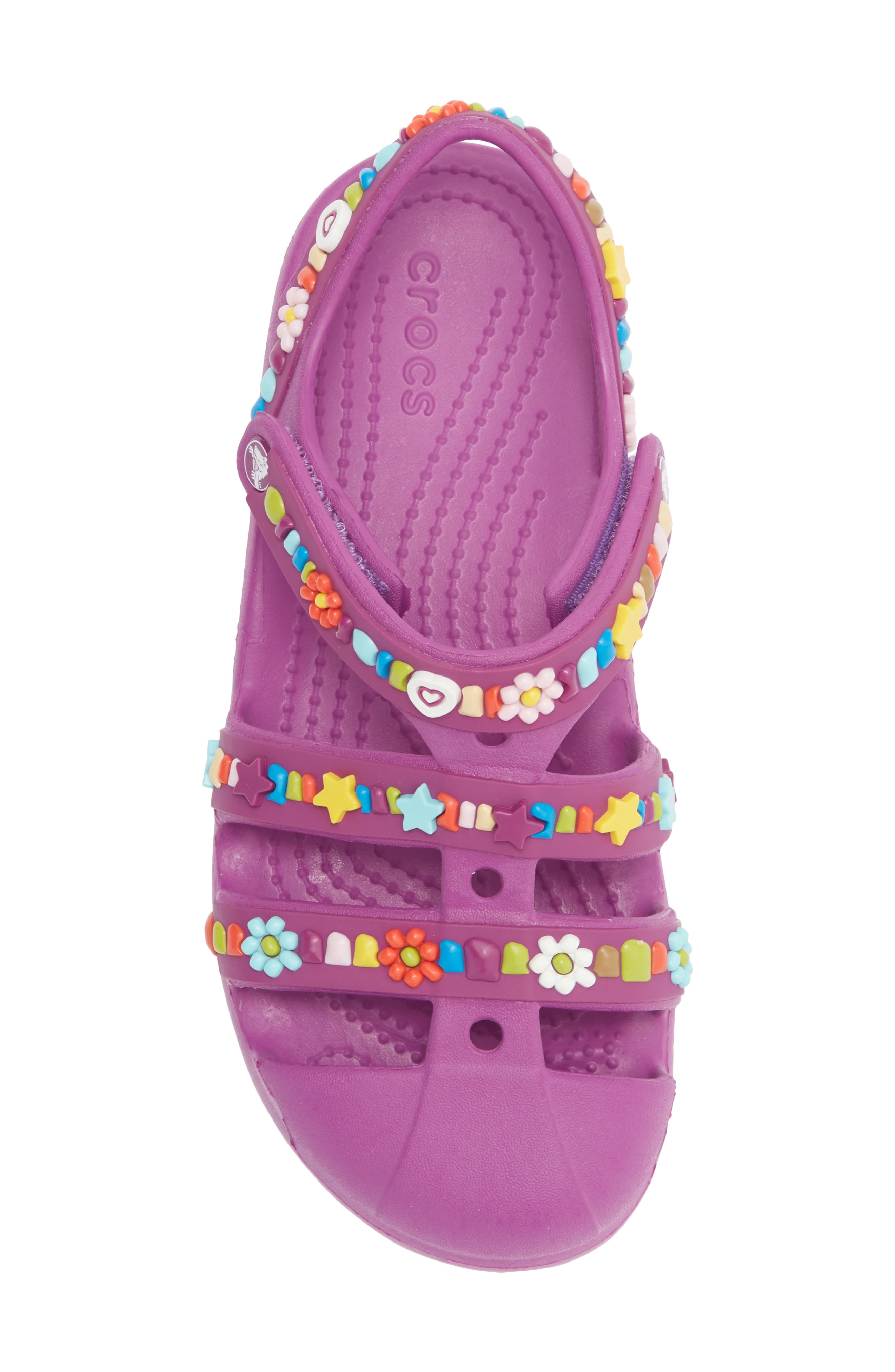 CROCS Kids' Beaded Fisherman Clog, Alternate, color, Grapeberry