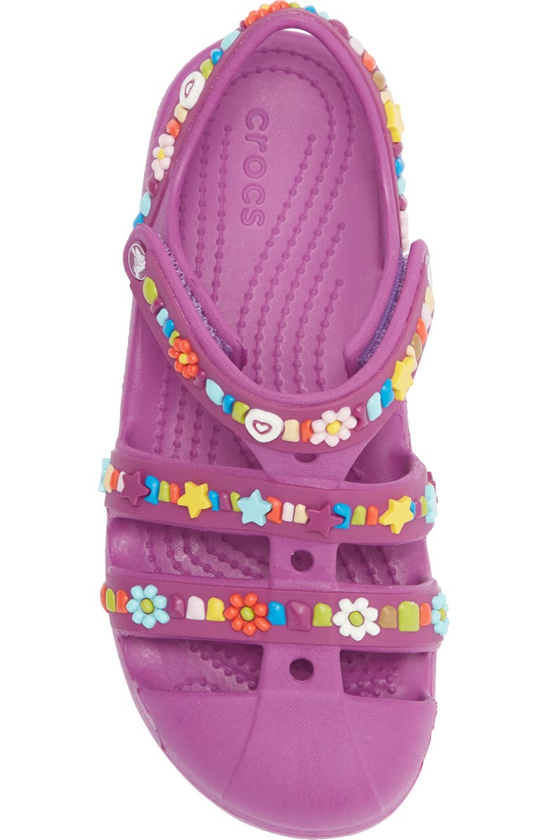 CROCS Kids' Beaded Fisherman Clog, Alternate, color, Grapeberry