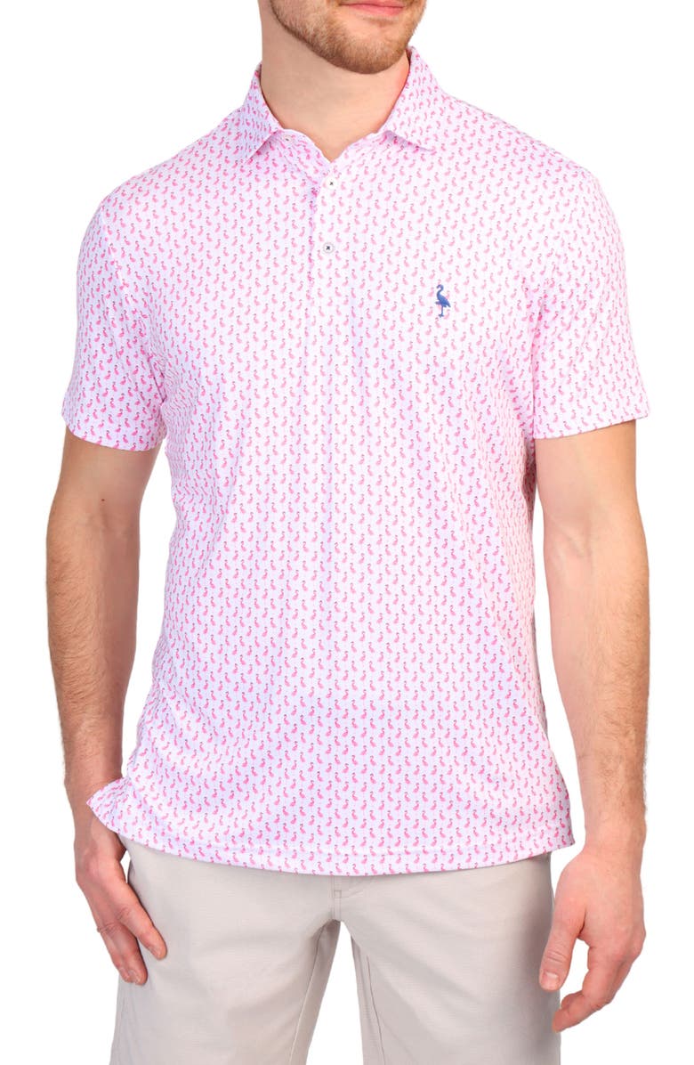 TailorByrd Flamingo Print Performance Polo, Main, color,