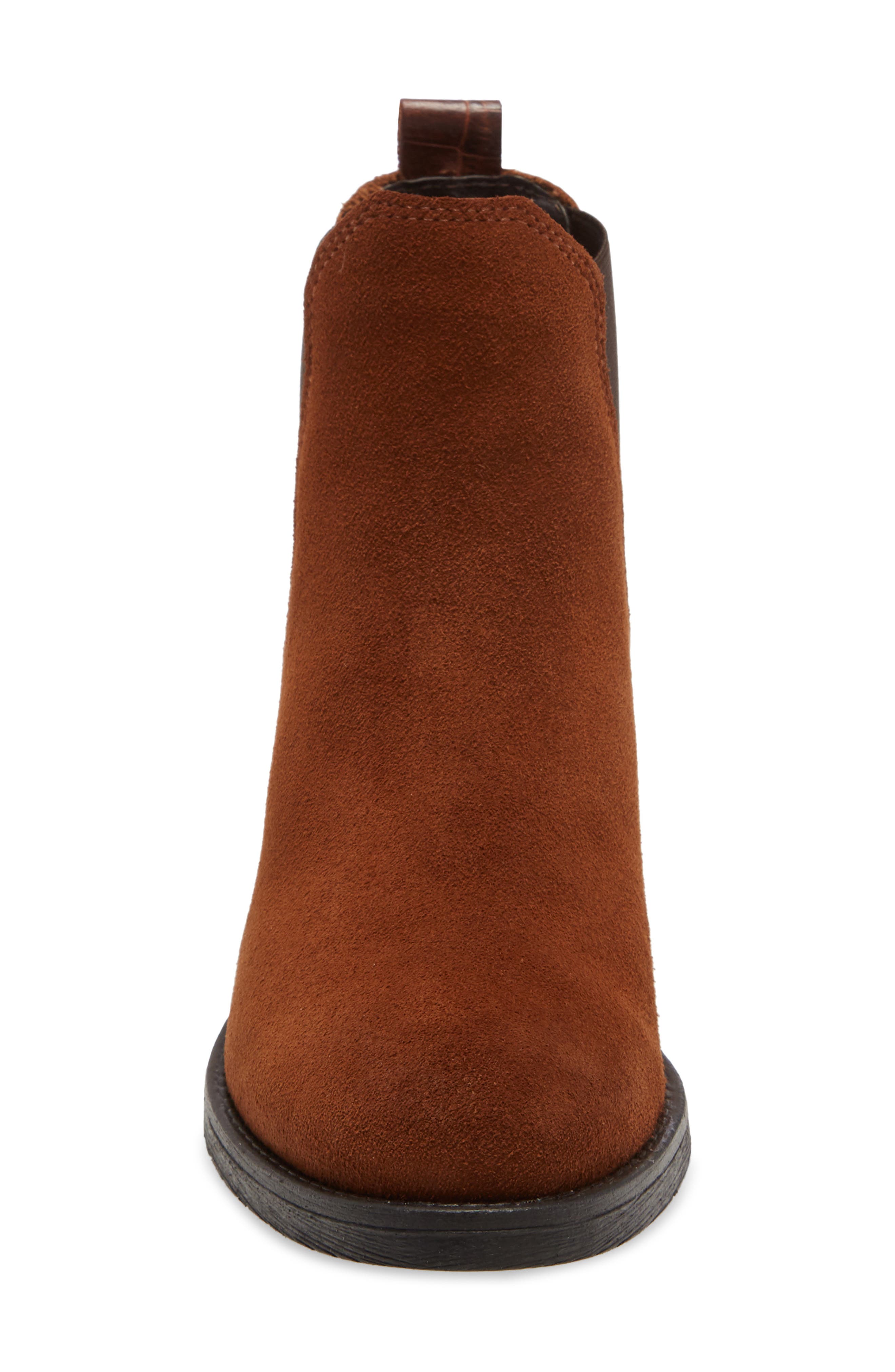 Emery Suede Waterproof Chelsea Boot, Alternate, color, WHISKEY SUEDE