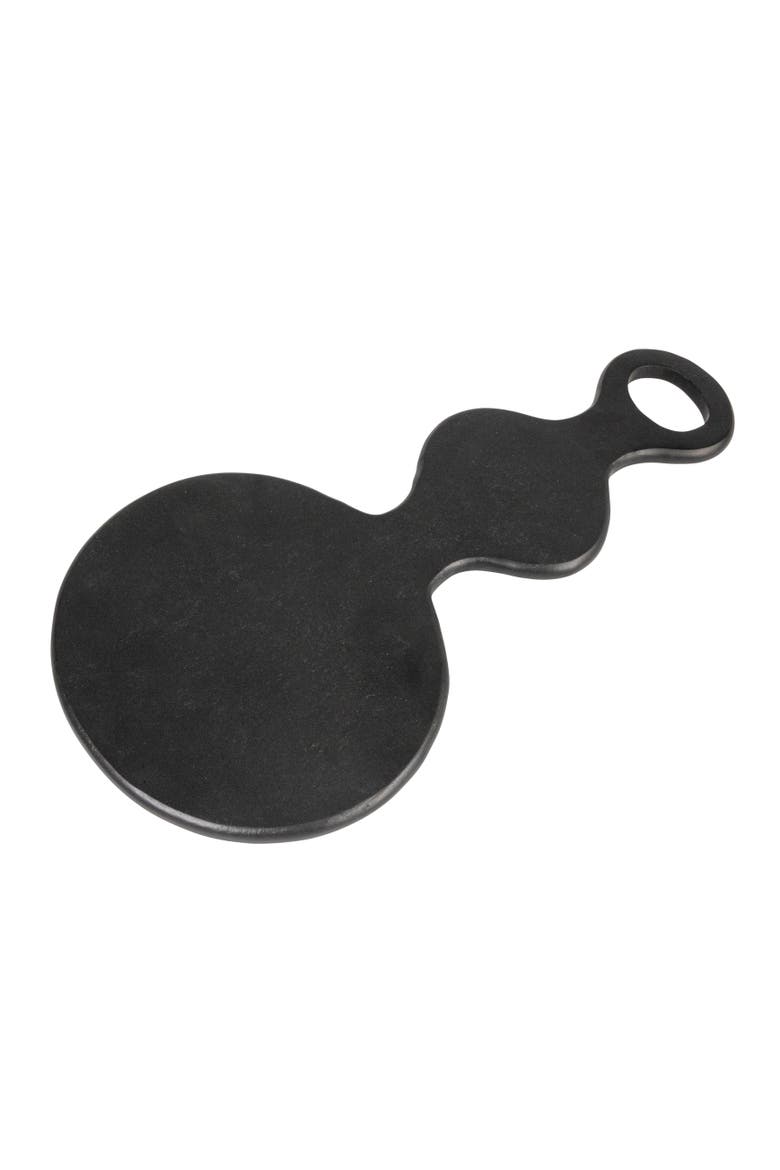 Avant-Garde Mango Wood Cheese and Cutting Board, Main, color, Black