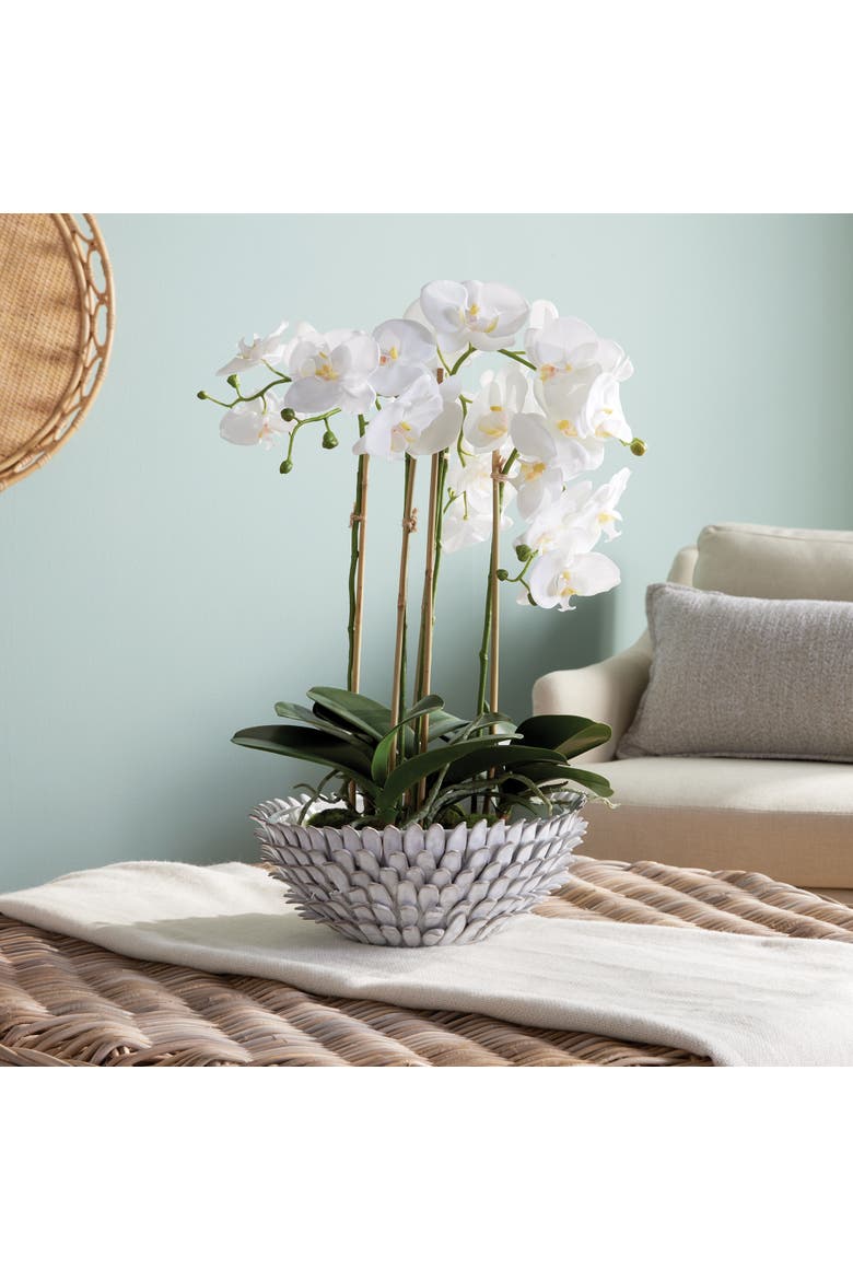 Serena Decorative Bowl, Alternate, color, White