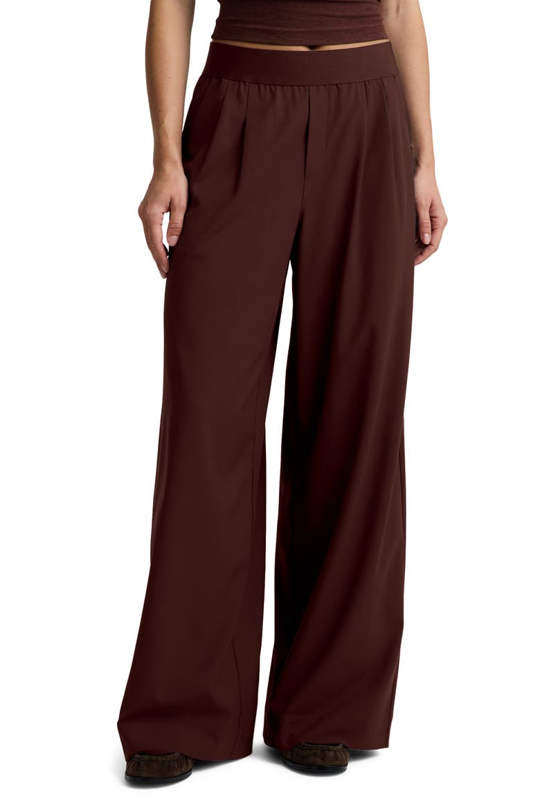 Pleated Wide Leg Pants, Main, color, ICED MOCHA