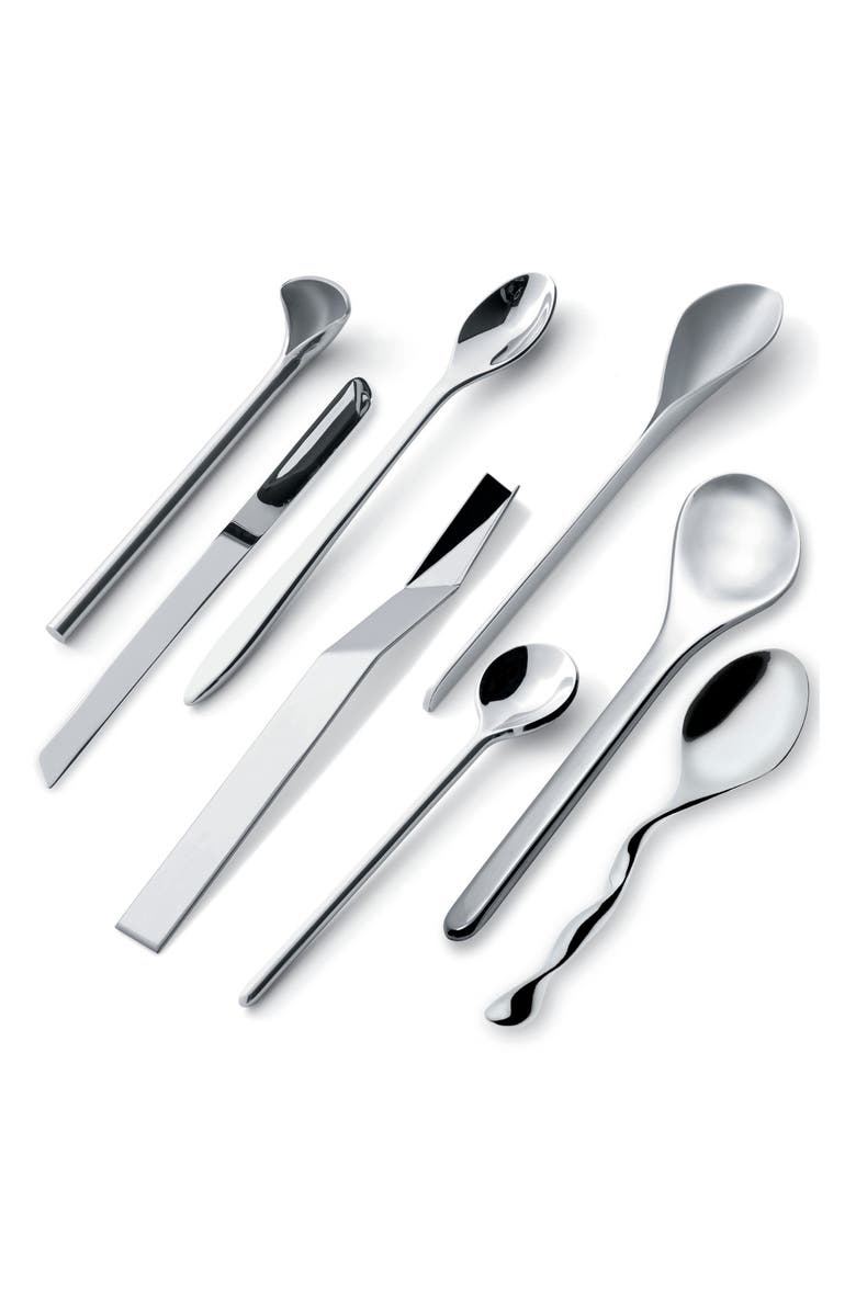 ALESSI 8-Piece Coffee & Tea Lovers Spoon Set, Alternate, color, Stainless Steel