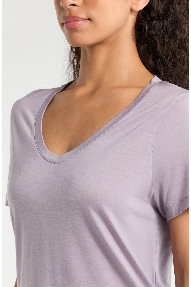 Ultralite V-Neck Short Sleeve Merino Wool Blend T-Shirt, Alternate, color, PURPLE STORM