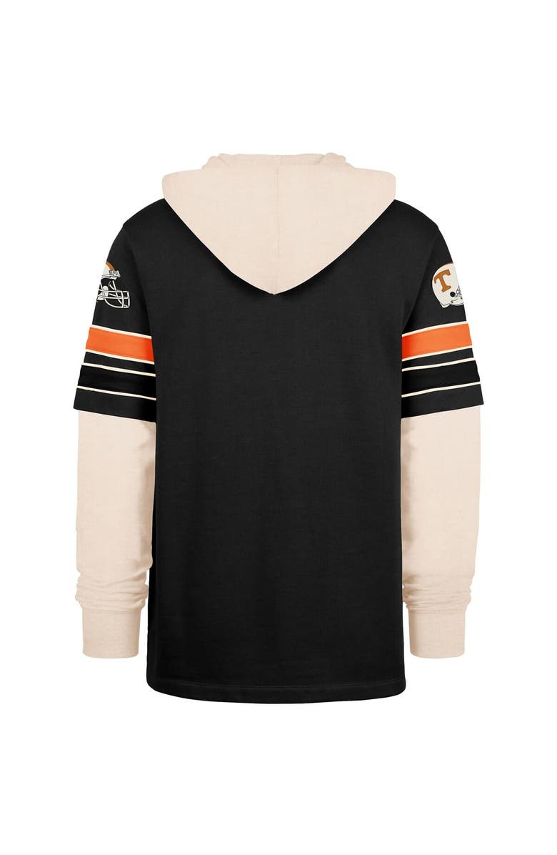 '47 Men's '47  Black Tennessee Volunteers Split Zone Cornerback Lacer Pullover Hoodie, Alternate, color, 