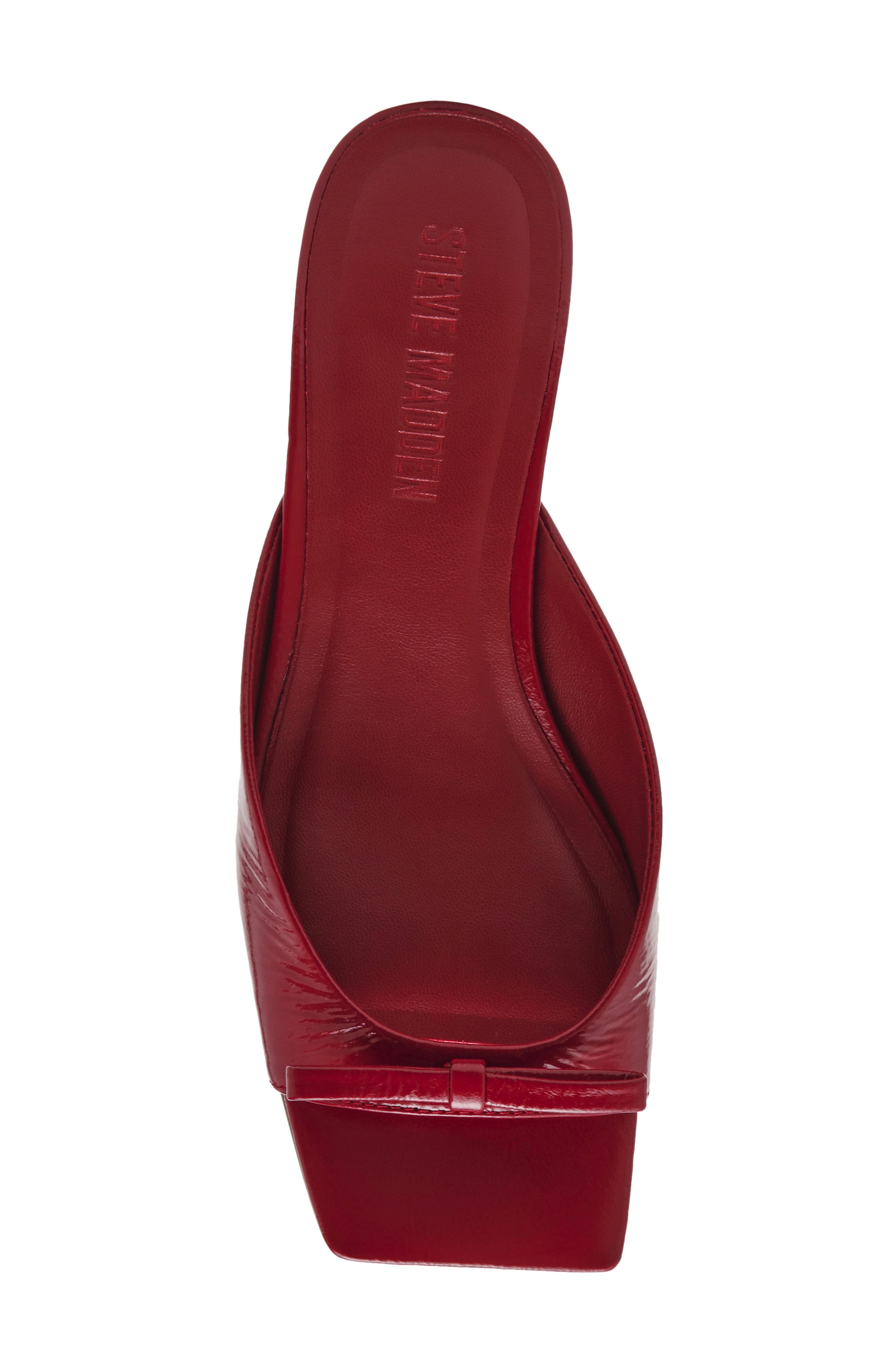 Meme Sandal, Alternate, color, RED LEATHER