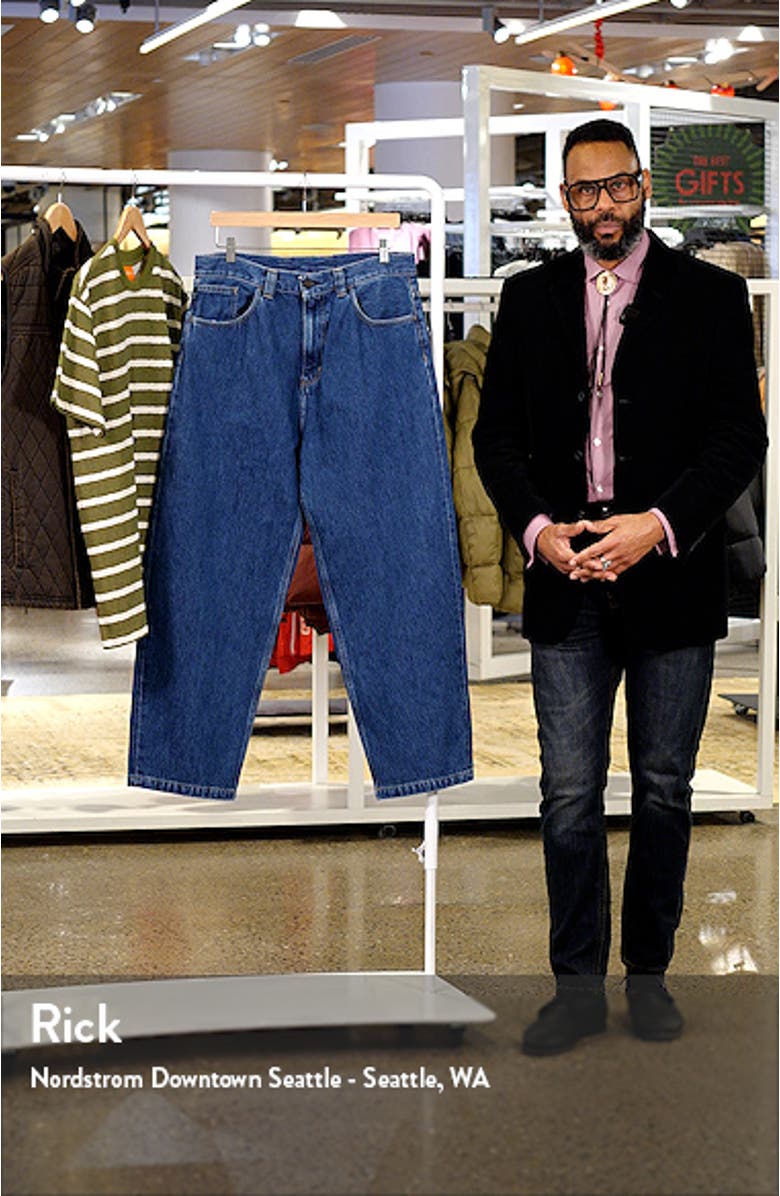 Brandon Stonewashed Loose Fit Straight Leg Jeans, sales video thumbnail