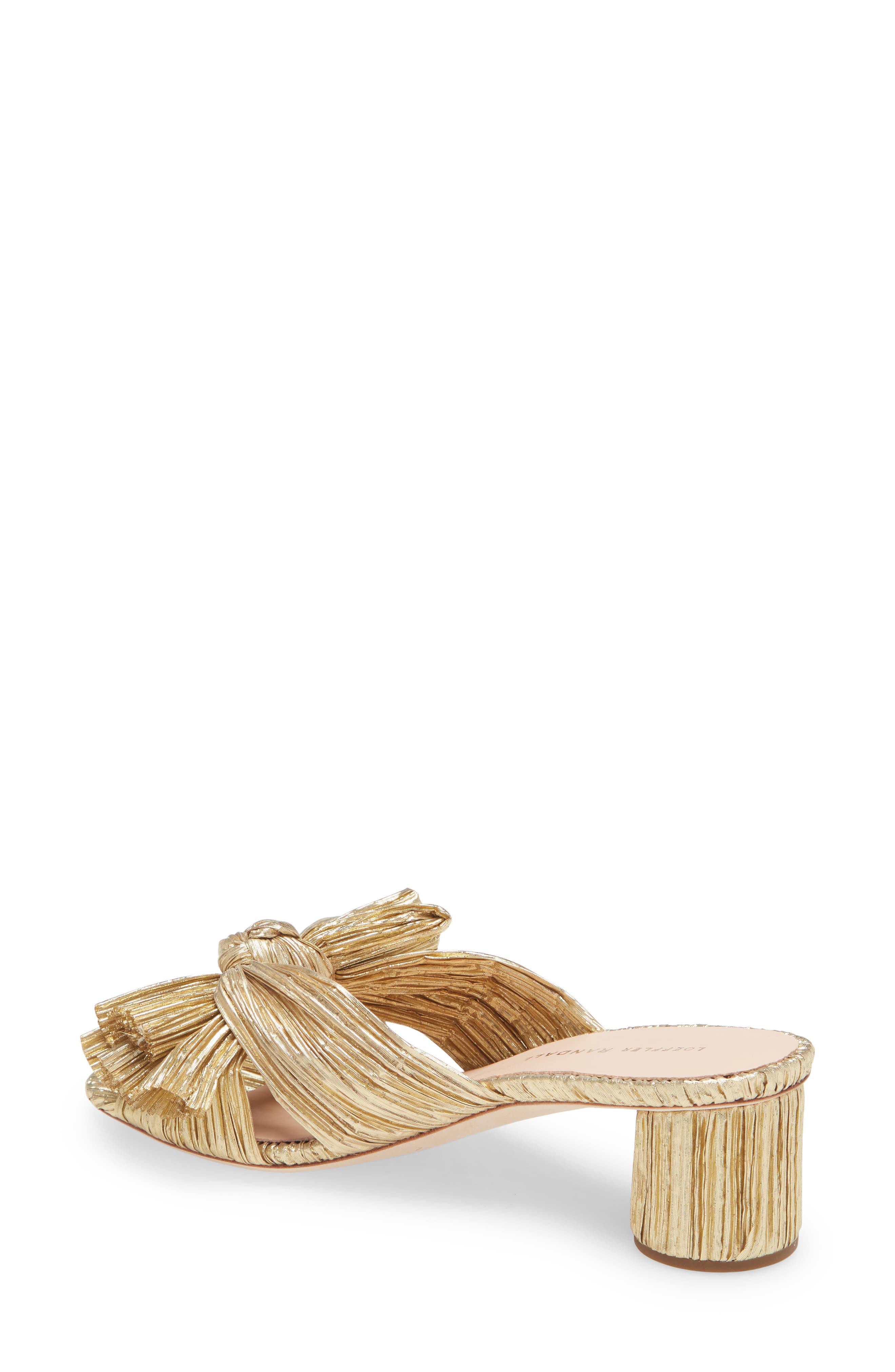 Loeffler Randall Emilia Knot Slide Sandal, Alternate, color, Gold