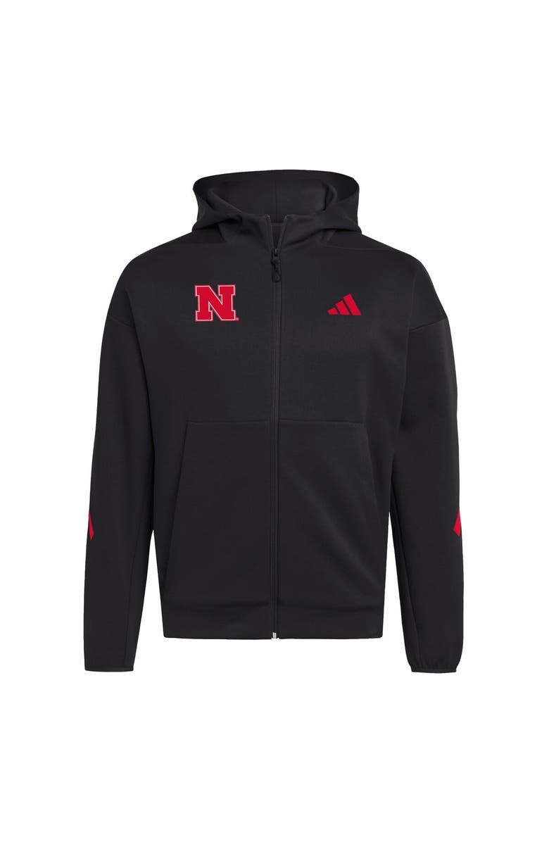 adidas Men's adidas Black Nebraska Huskers Z.N.E. Full-Zip Hoodie, Alternate, color, Black