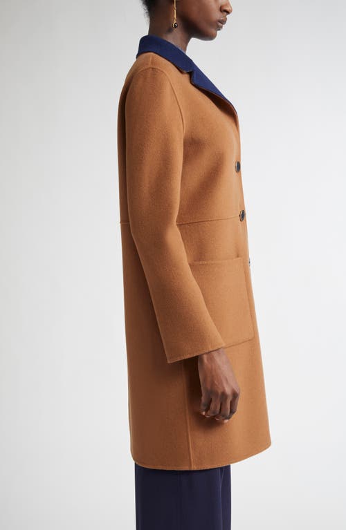 St John St. John Collection Two-tone Double Face Wool & Cashmere Coat