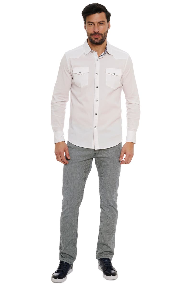 Robert Graham Cantina Seersucker Snap-Up Western Shirt, Alternate, color,