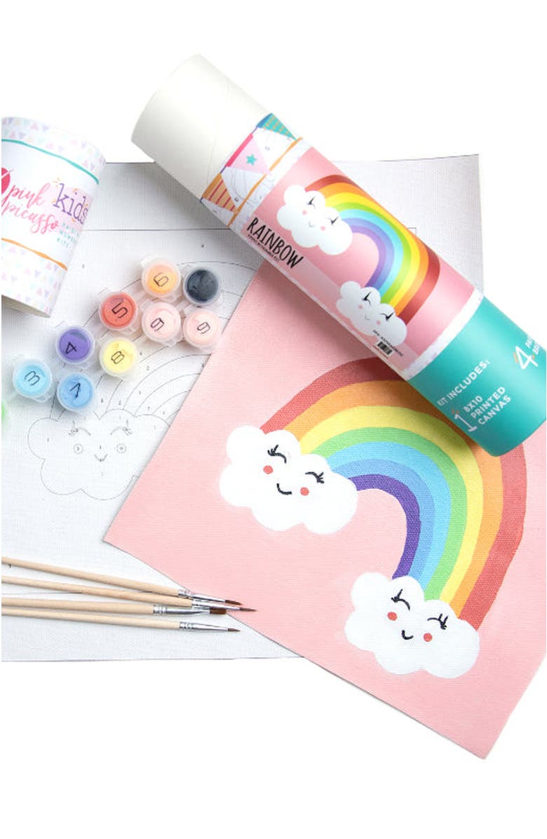 Pink Picasso Kits Rainbow Paint by Numbers Kit, Alternate, color, Pink / Rainbow