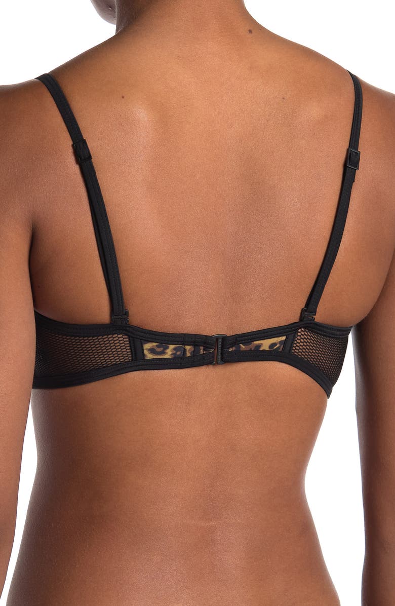 KENDALL + KYLIE Leopard Print Underwire Bikini Top, Alternate, color, 