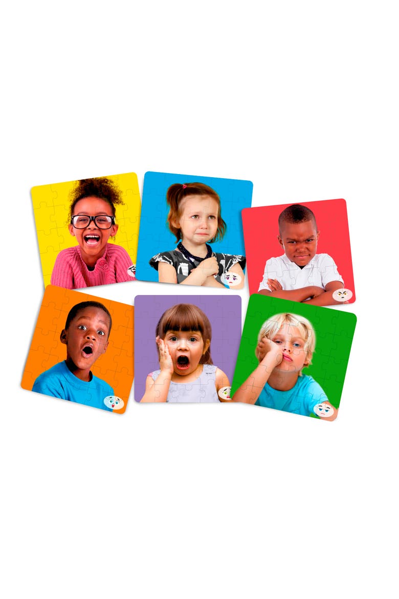 Emotions Puzzle Set Of 6, Main, color, Red Multi