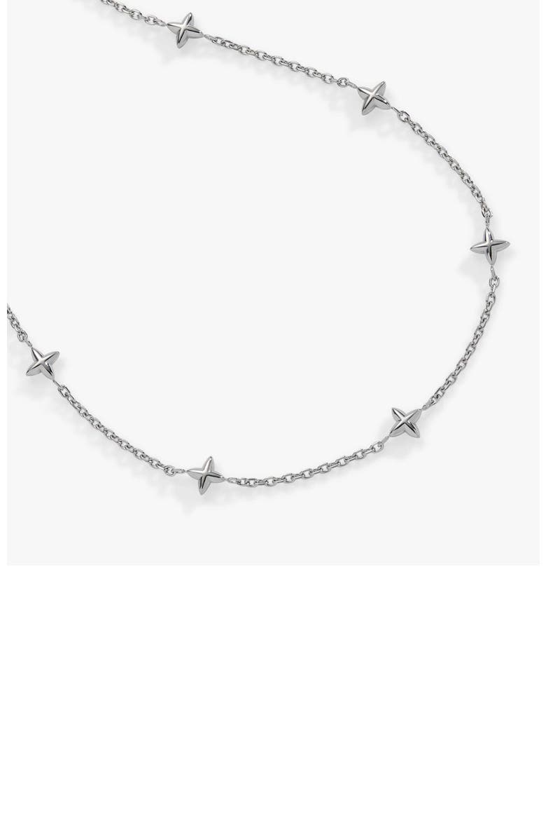 Star Chain Anklet, Alternate, color, Silver