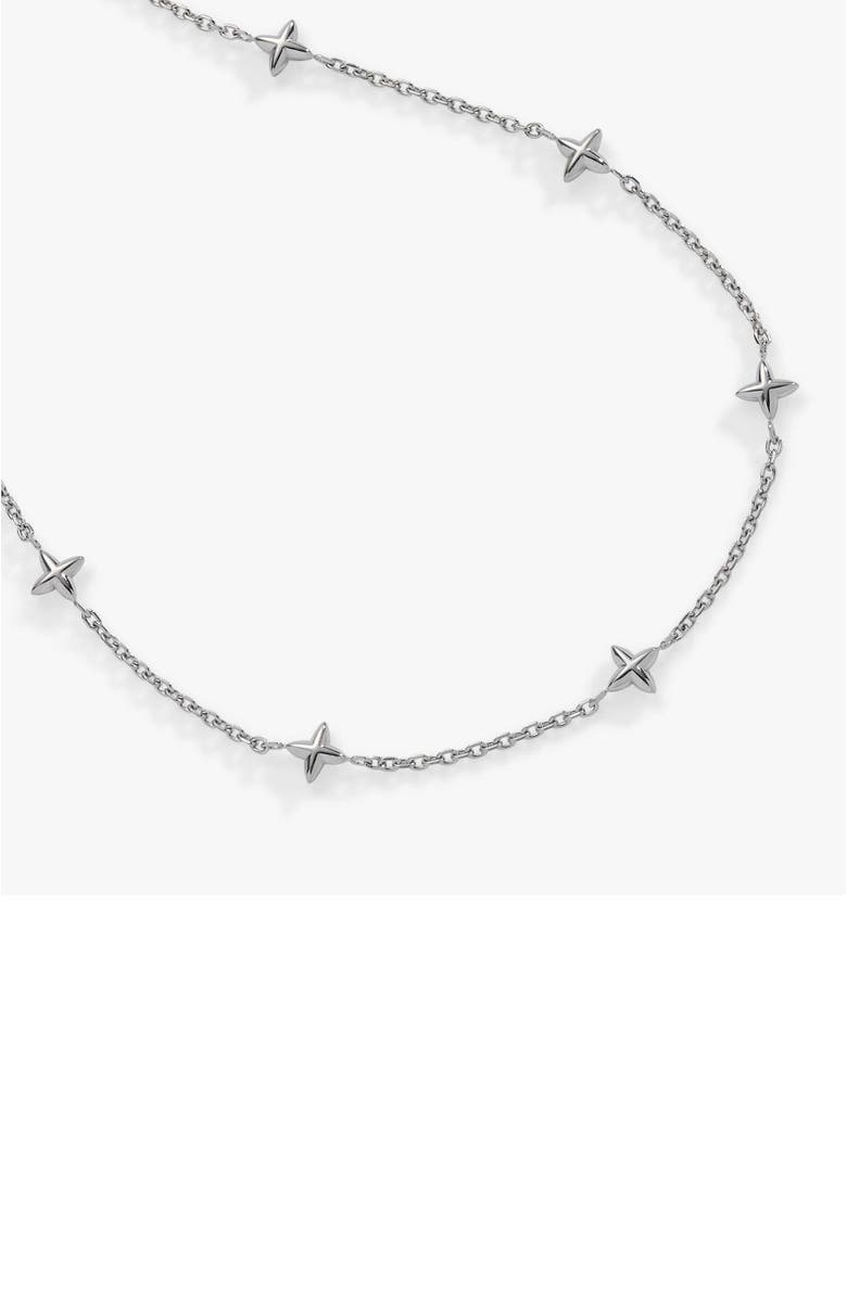 Alex and Ani Star Chain Anklet, Alternate, color, Silver