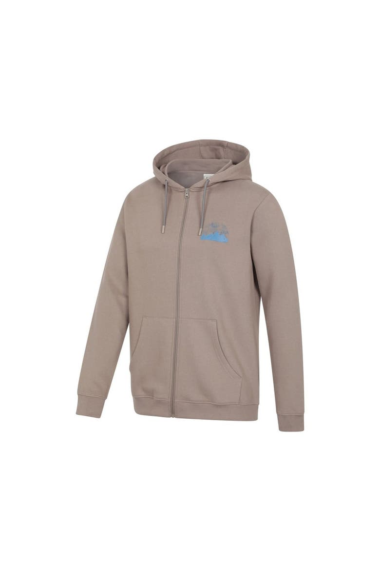 Graphic Textured Full Zip Hoodie, Alternate, color, Brown