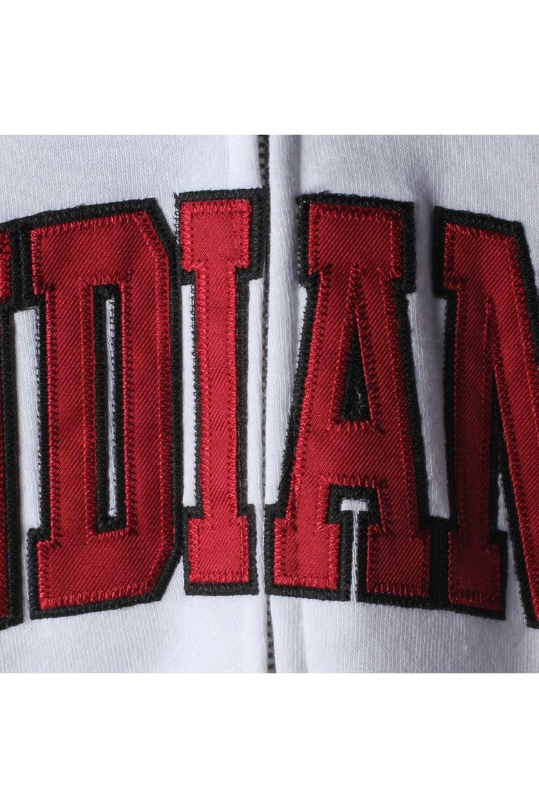 Women's White Indiana Hoosiers Arched Name Full Zip Hoodie, Alternate, color, White
