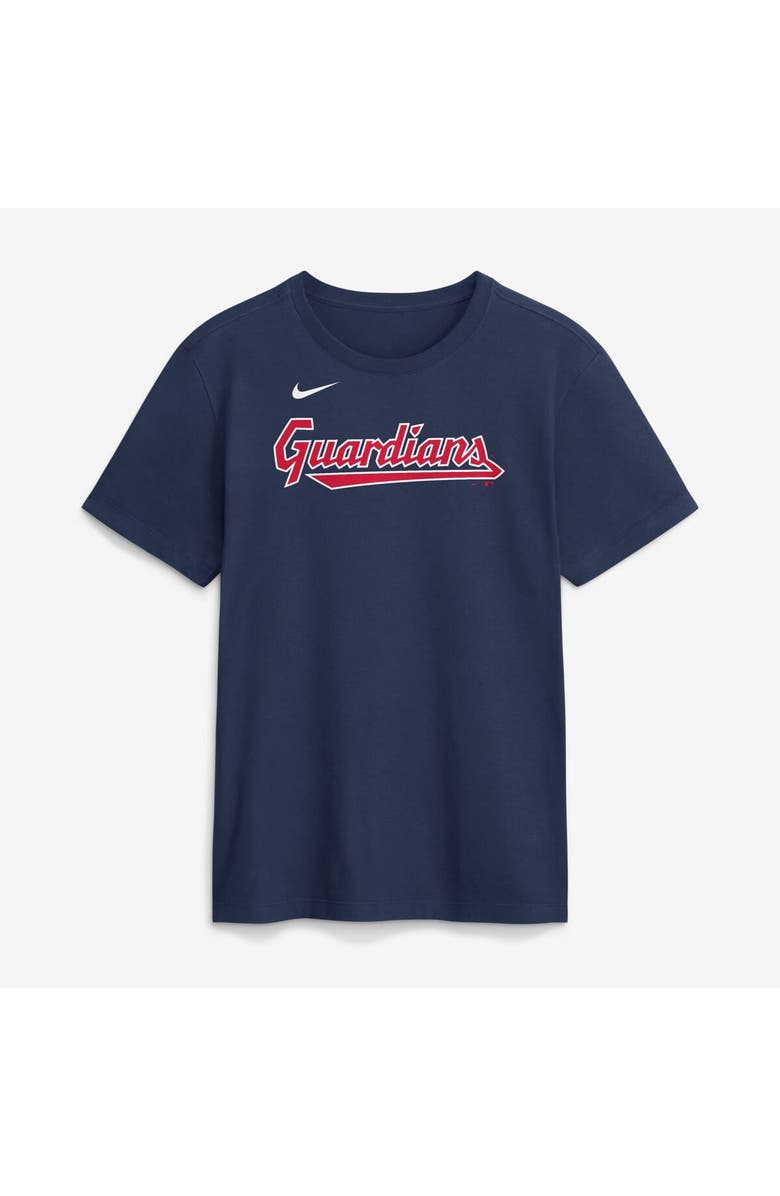 Nike Men's Nike Chase DeLauter Navy Cleveland Guardians Name & Number T-Shirt, Alternate, color, Navy