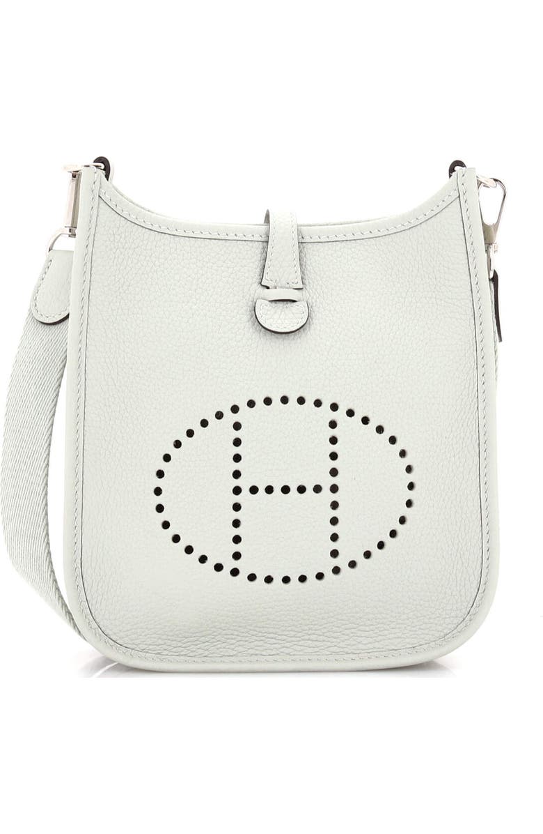 Pre-Owned Hermes Evelyne Bag Gen III Clemence TPM, Main, color, Gris Neve