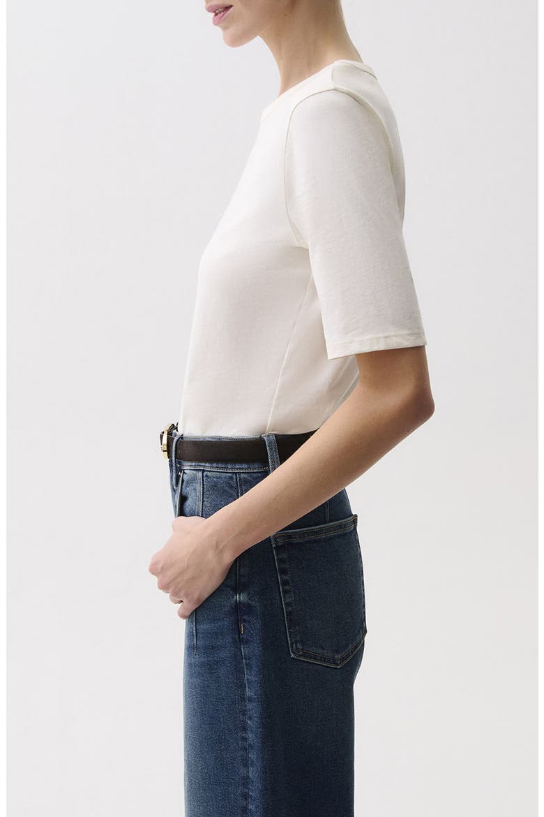 Melika Cotton T-Shirt, Alternate, color, SOFT WHITE