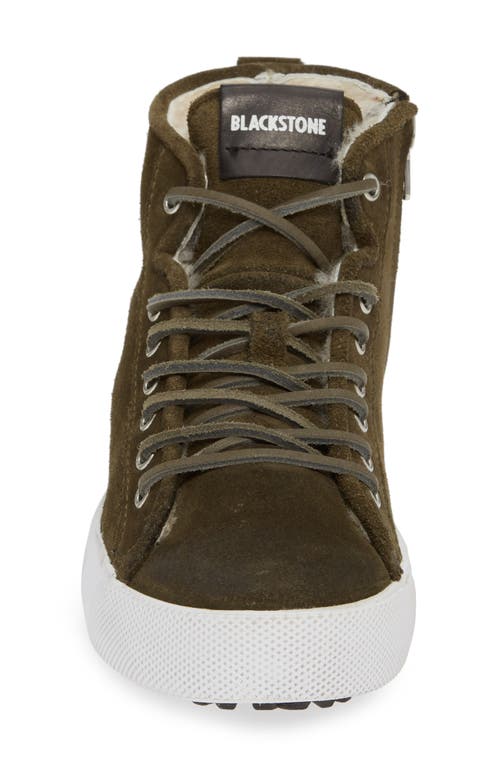 Blackstone Ql70 Genuine Shearling Lined Sneaker In Brown