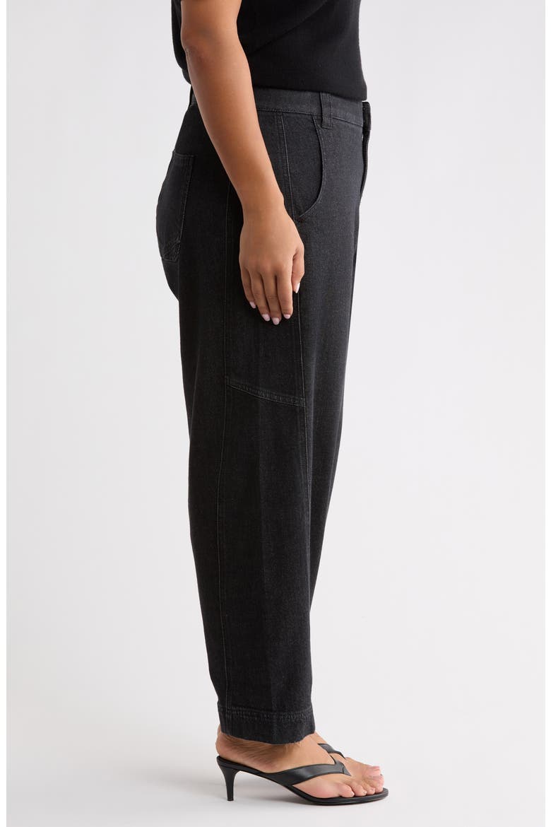 Skyrise Relaxed Barrel Leg Trouser Pants, Alternate, color, WASHED BLACK ARTISANAL