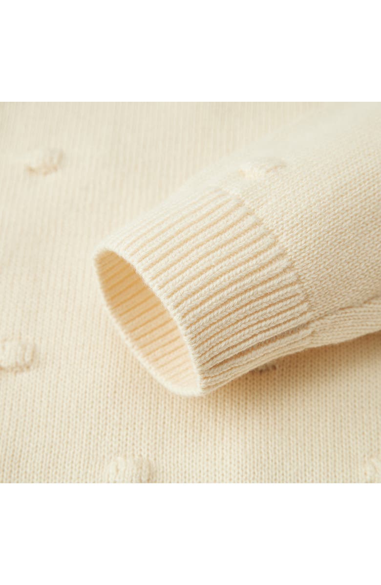 Milkbarn Knit Popcorn Sweater, Alternate, color, Snow