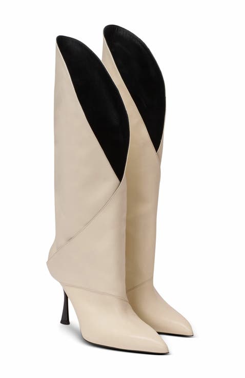 Twist Heeled Leather Boots