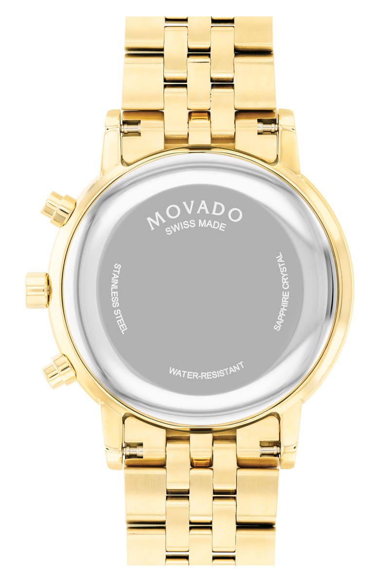 Movado Museum Classic Chronograph Bracelet Watch, 42mm, Alternate, color, Black