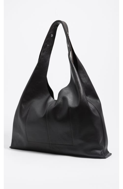 Bimba Y Lola Leather Maxi Bikini Paper Bag In Black