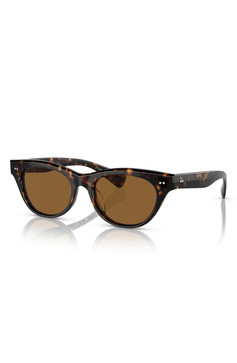 Oliver Peoples Avelin 52mm Butterfly Sunglasses, Alternate, color, Shiny Black