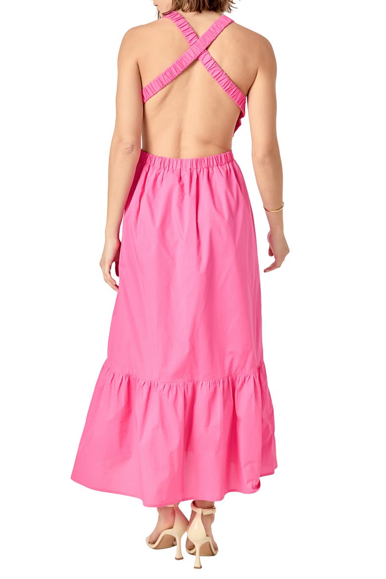 Open Back Sundress, Alternate, color, FUCHSIA