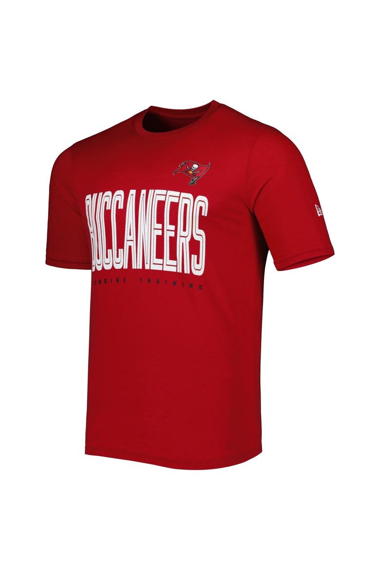Men's New Era Red Tampa Bay Buccaneers Combine Authentic Training Huddle Up T-Shirt, Alternate, color, Red