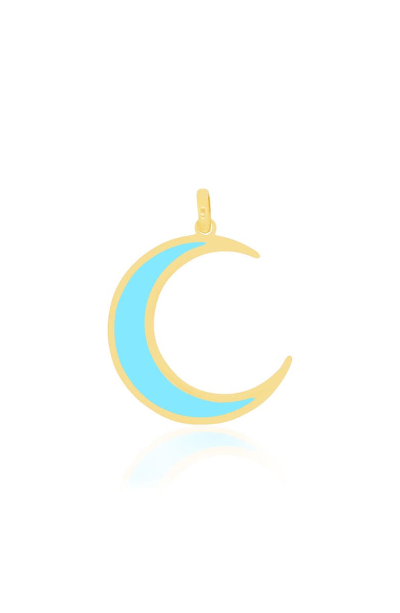 The Lovery Fine Jewelry Turquoise Crescent Moon Charm, Main, color, Turquoise