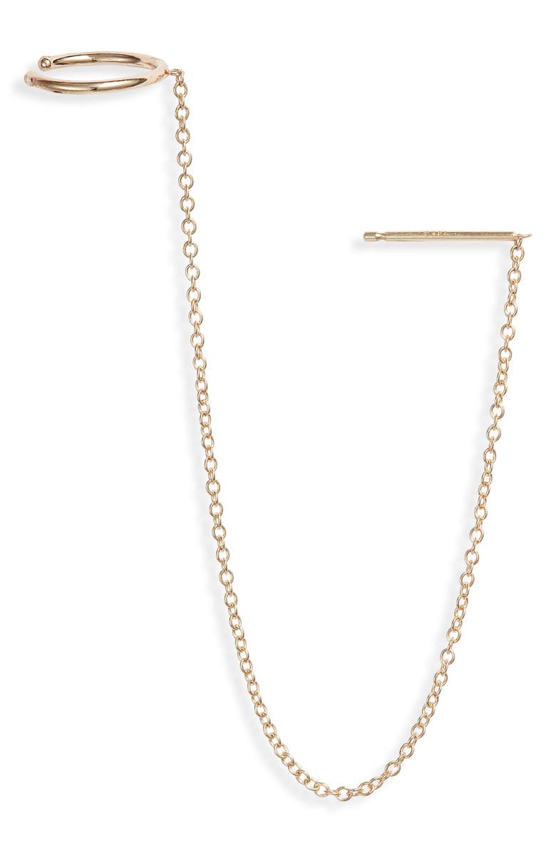 Zoë Chicco Chain & Ear Cuff, Alternate, color, 