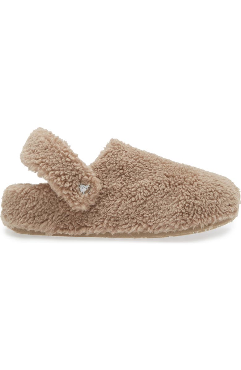 CROCS Classic Cozzzy Faux Fur Slipper Clog, Alternate, color, Mushroom