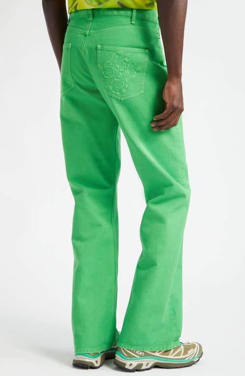 Stockholm Surfboard Club X Disney Kermit Embroidered Straight Leg Jeans In Kermit