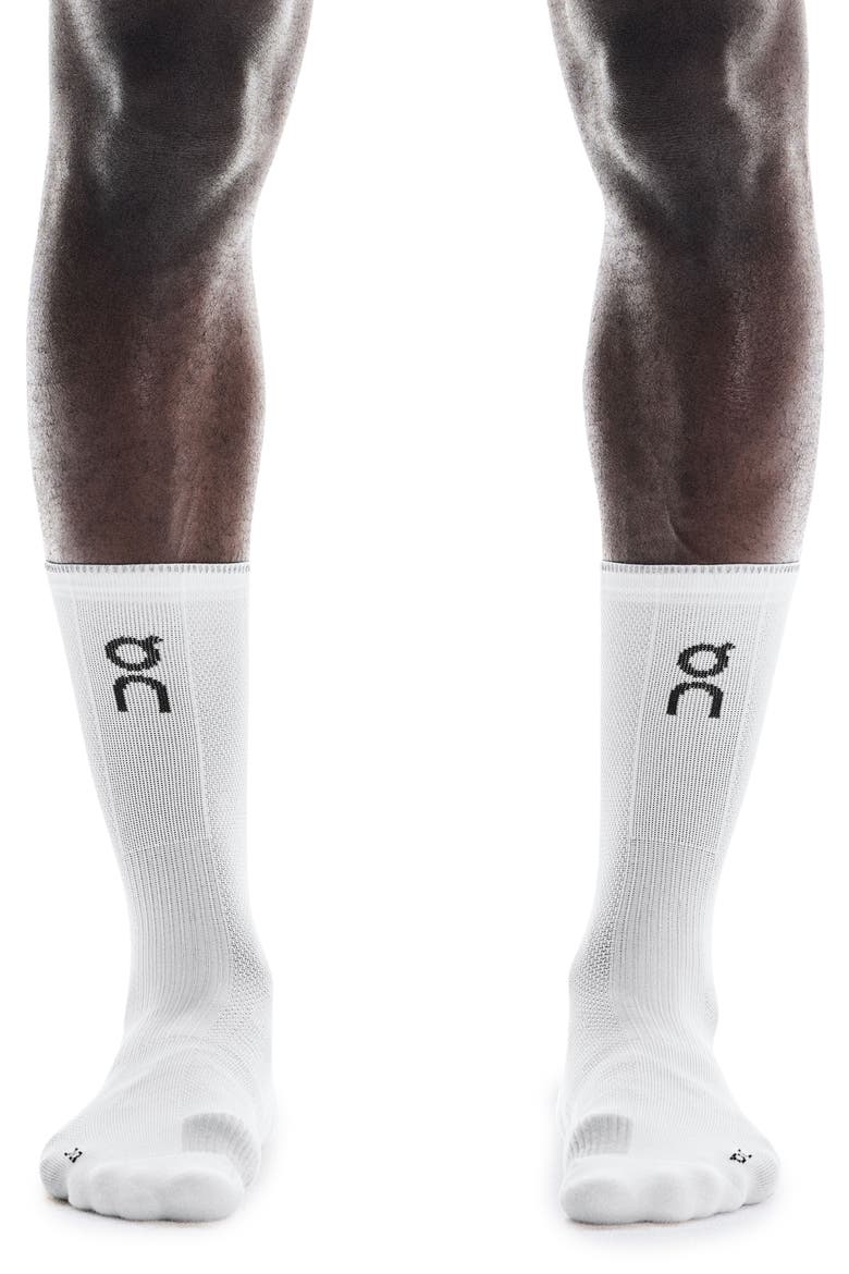 Performance Run High Socks, Alternate, color, WHITE/ GLACIER