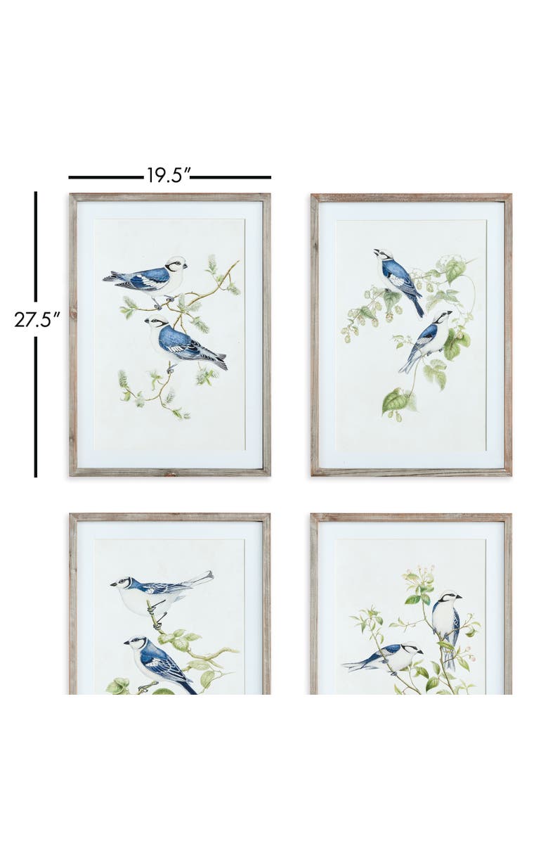 Napa Home & Garden Blue Birds Prints Set of 4, Alternate, color, Blue