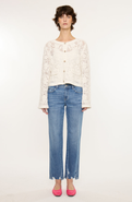 KanCan Ivorie Mid Rise Crop Straight Jeans