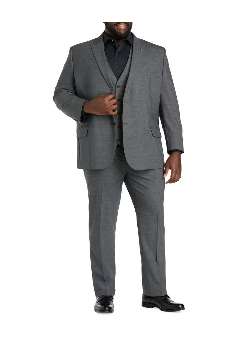 Big & Tall Performance Stretch Suit Jacket, Alternate, color, GREY