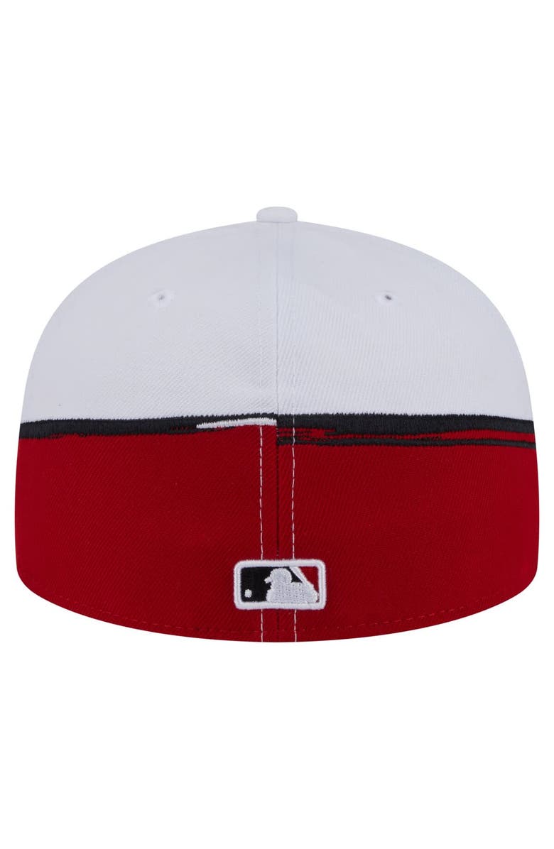 New Era Men's New Era  Red/White Cincinnati Reds Paint Stroke 59FIFTY Fitted Hat, Alternate, color, Red
