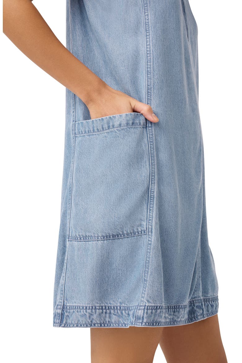Chelsea Sleeveless Denim Minidress, Alternate, color, INDIGO